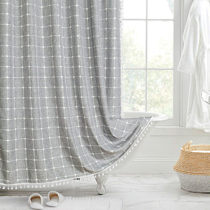 Shower curtain with fringe