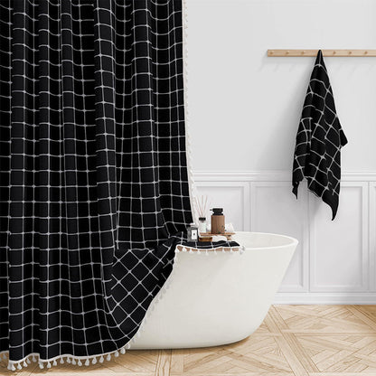 Shower curtain with fringe