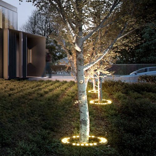 Lampa ogrodowa LED do oświetlenia podstawy drzewa z aluminium i szkła