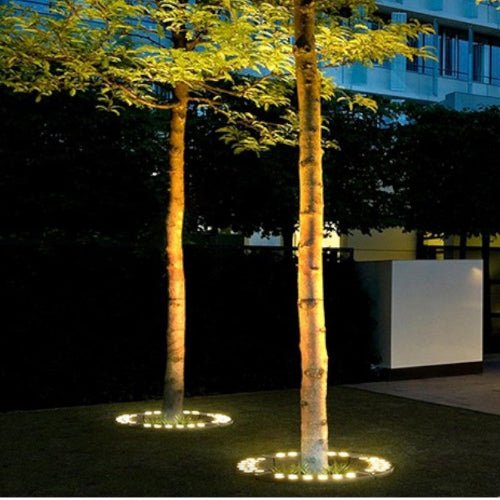 Lampa ogrodowa LED do oświetlenia podstawy drzewa z aluminium i szkła