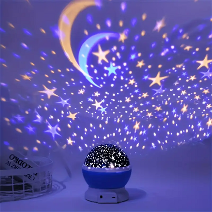 Lampka projektor gwiazd LED USB do pokoju dziecięcego z efektami świetlnymi