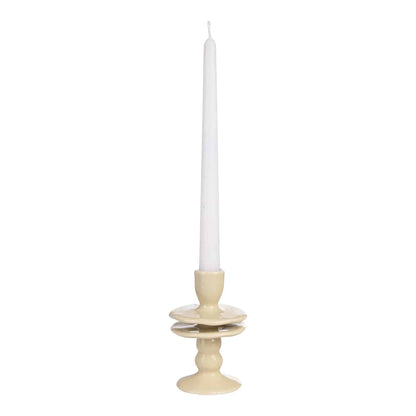Fluted ceramic candle holders (2 pcs.)