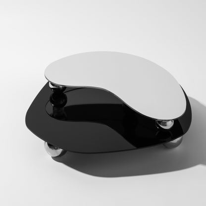 Czarna Taca Akrylowa do Dekoracji Świec i Dyfuzorów