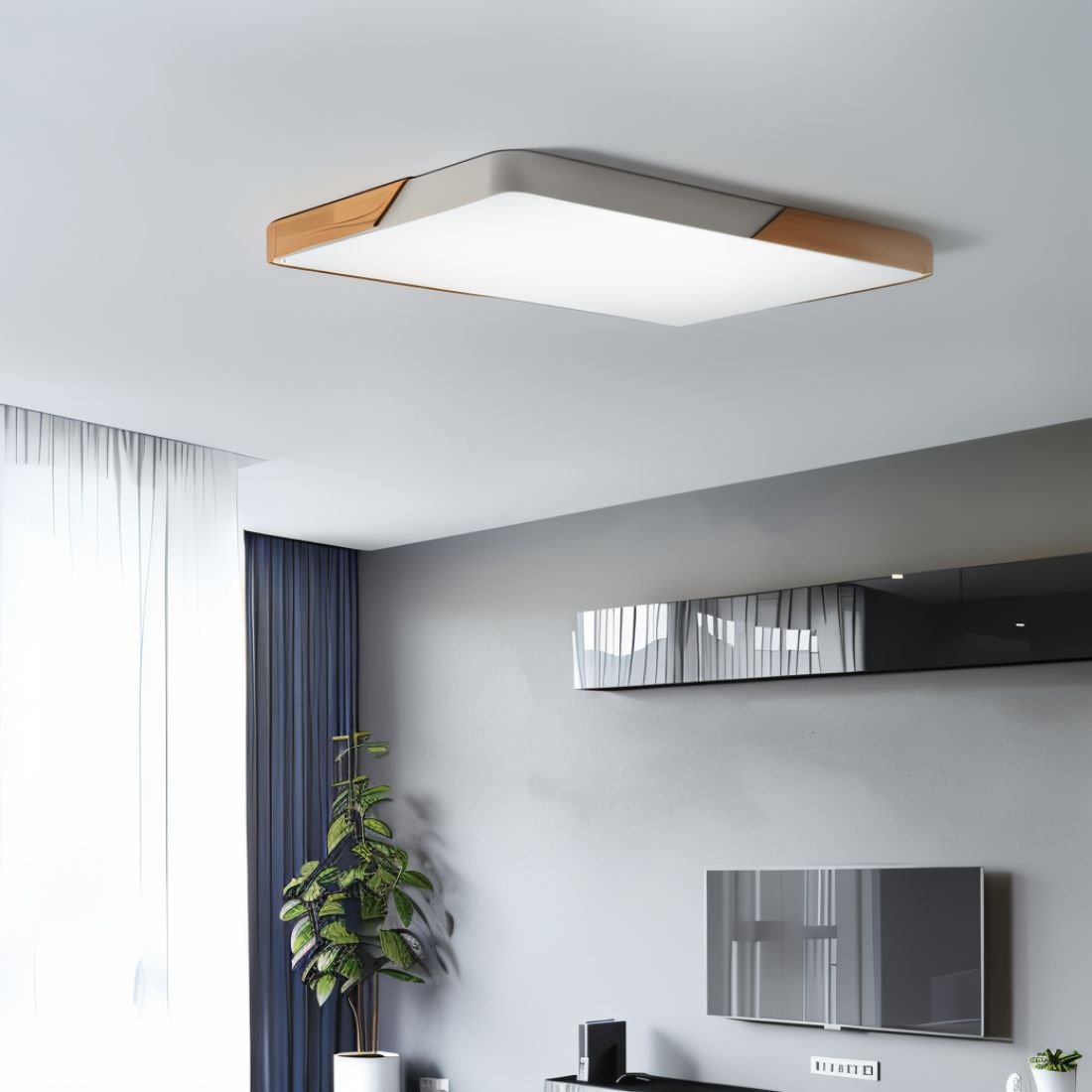 LED plafon sufitowy z akrylowym dyfuzorem i funkcją ściemniania do wnętrz
