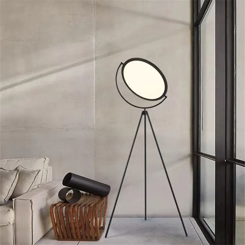 Lampa podłogowa okrągły panel świetlny