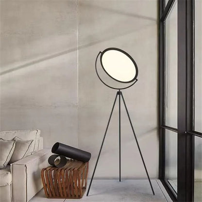 Lampa podłogowa okrągły panel świetlny