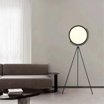 Lampa podłogowa okrągły panel świetlny