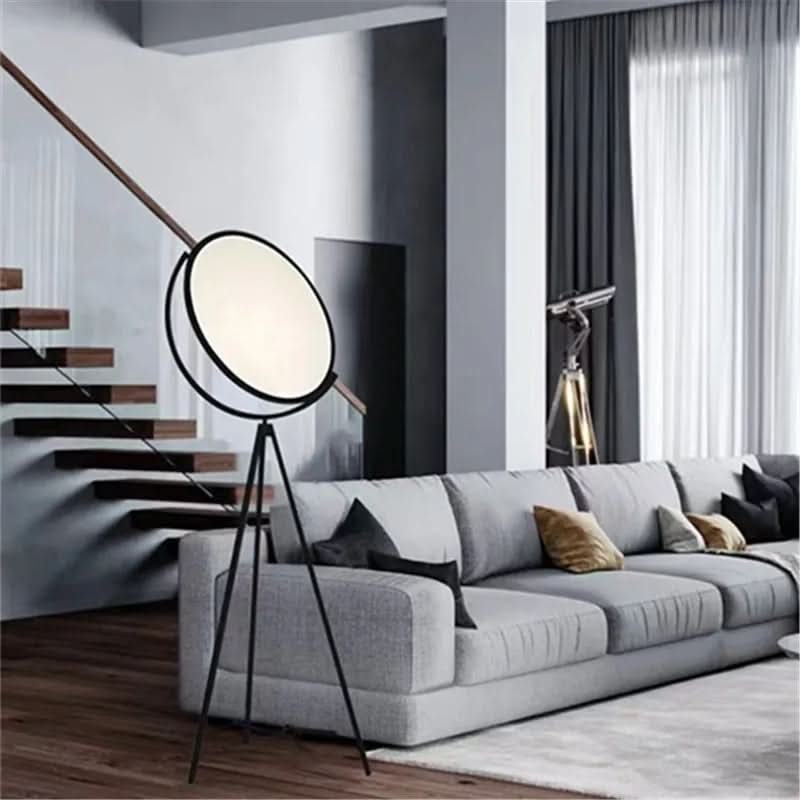 Lampa podłogowa okrągły panel świetlny