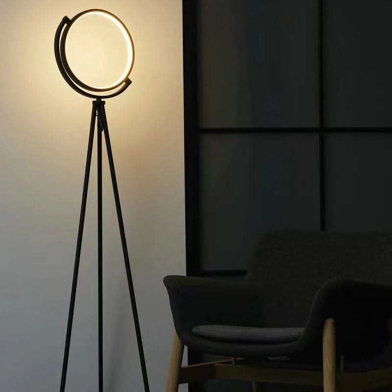 Lampa podłogowa okrągły panel świetlny