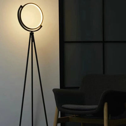 Lampa podłogowa okrągły panel świetlny