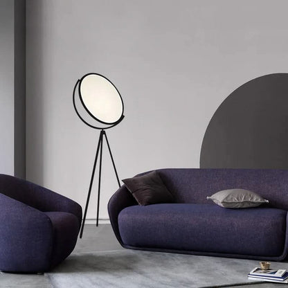 Lampa podłogowa okrągły panel świetlny