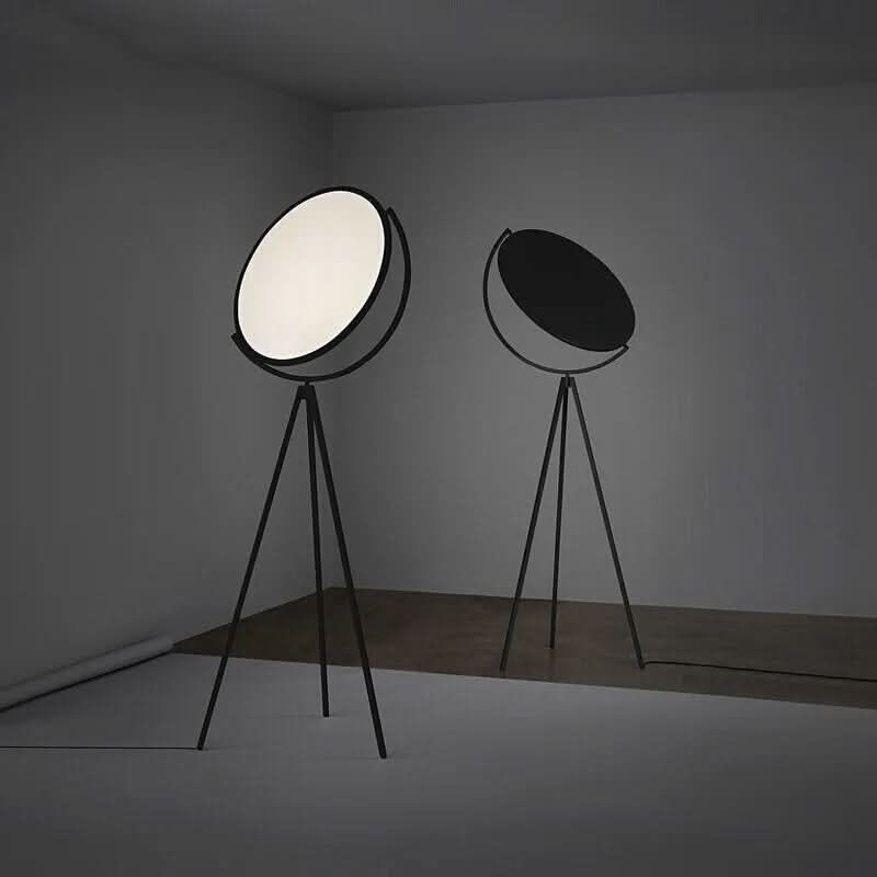 Lampa podłogowa okrągły panel świetlny