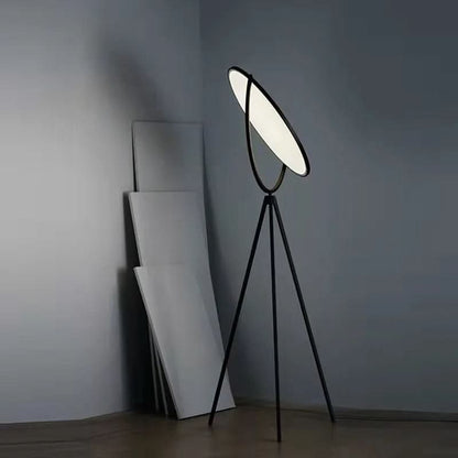 Lampa podłogowa okrągły panel świetlny