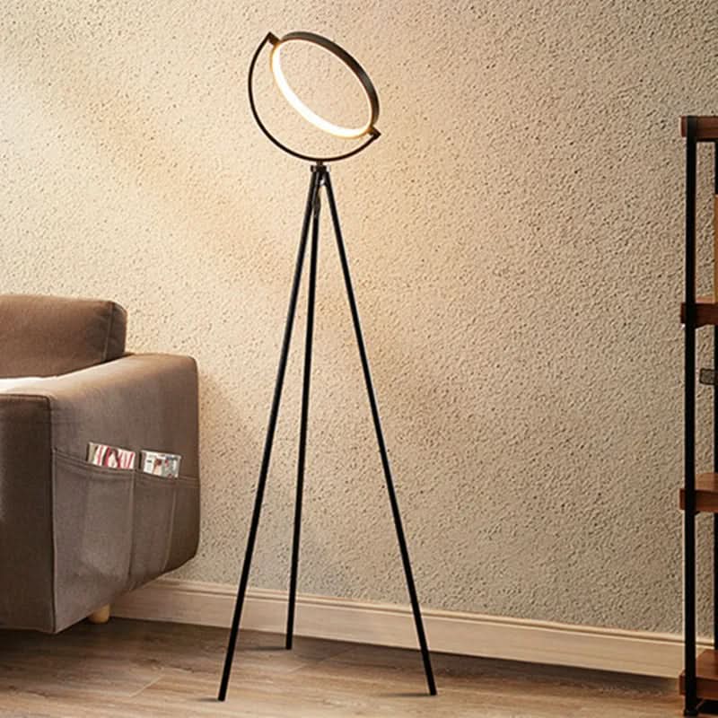 Lampa podłogowa okrągły panel świetlny