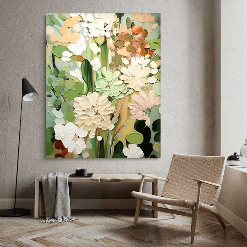 Floral canvas painting