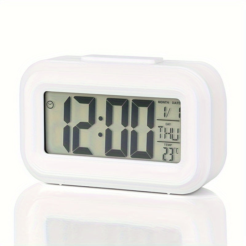 Alarm clock with music alarm and temperature display