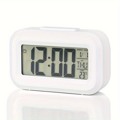 Alarm clock with music alarm and temperature display