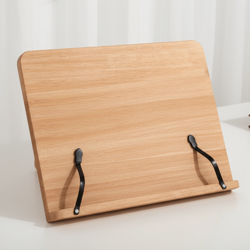 Support en bois pour livres et tablette