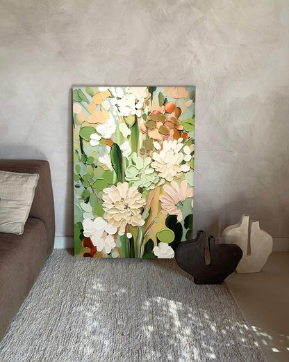 Floral canvas painting
