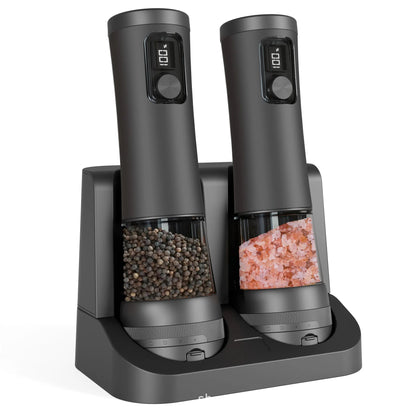 Electric salt and pepper grinders
