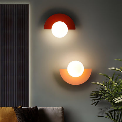 Kinkiet ścienny LED G9 półokrągły metalowy do oświetlenia wnętrz 3–5 m²