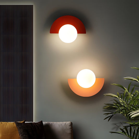 Kinkiet ścienny LED G9 półokrągły metalowy do oświetlenia wnętrz 3–5 m²