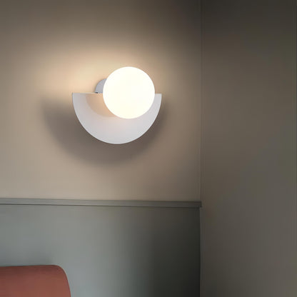 Kinkiet ścienny LED G9 półokrągły metalowy do oświetlenia wnętrz 3–5 m²