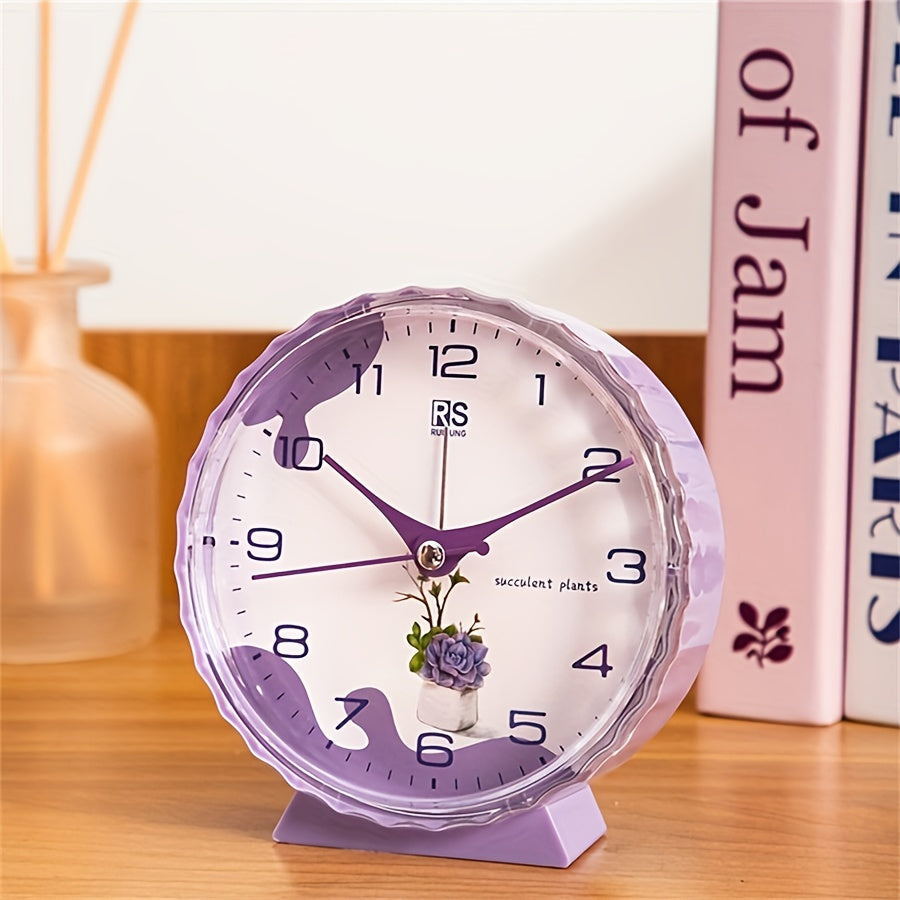 Alarm clock with a floral motif