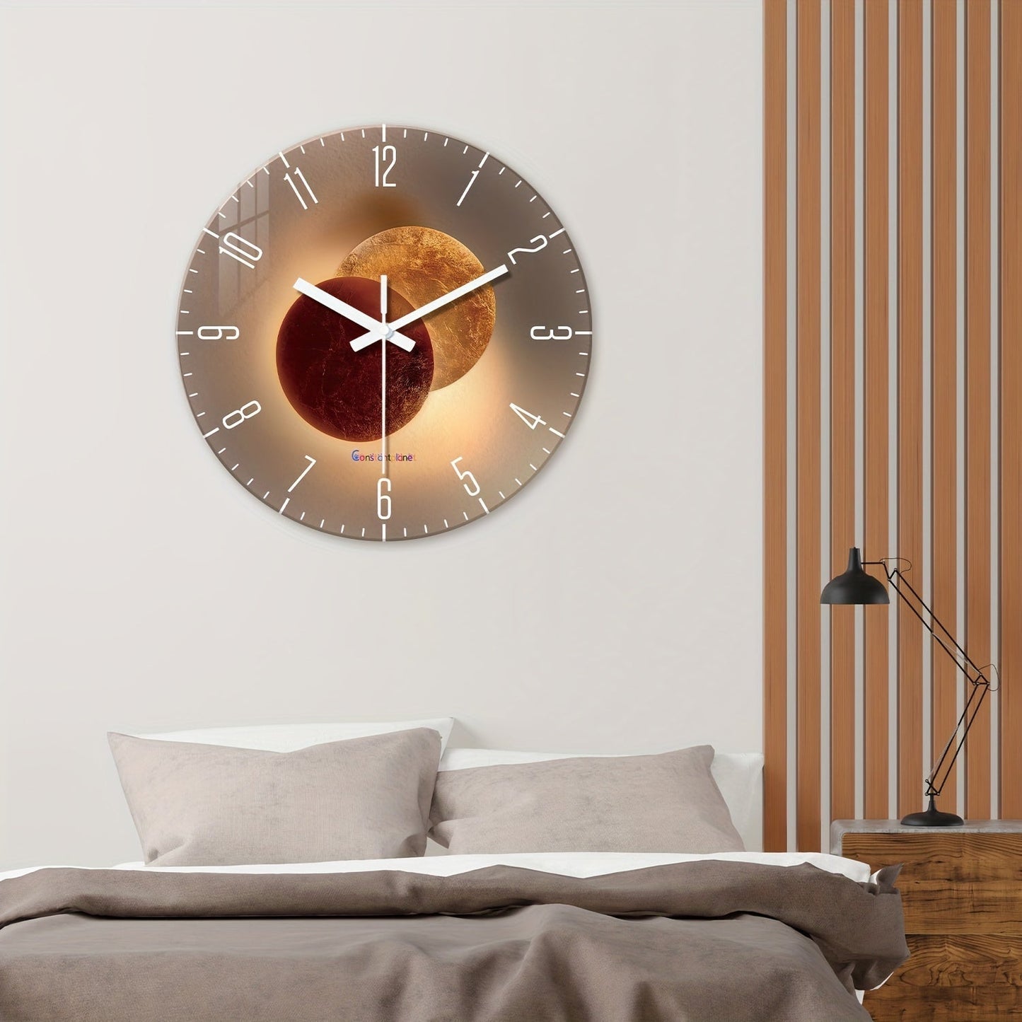 Planet-themed wall clock