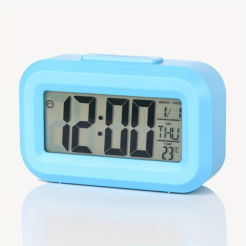 Alarm clock with music alarm and temperature display