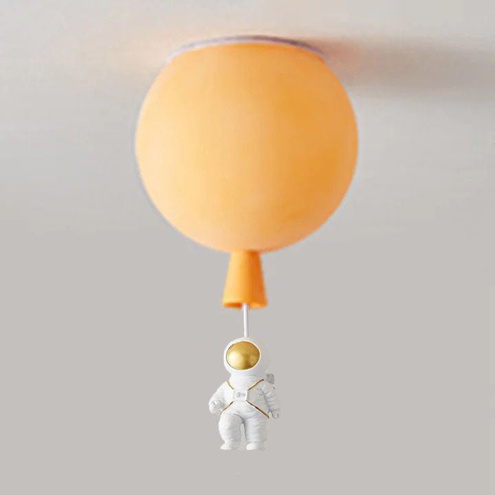 Plafon LED Księżyc i Astronauta z Oprawą E27 do Pokoju Dziecięcego