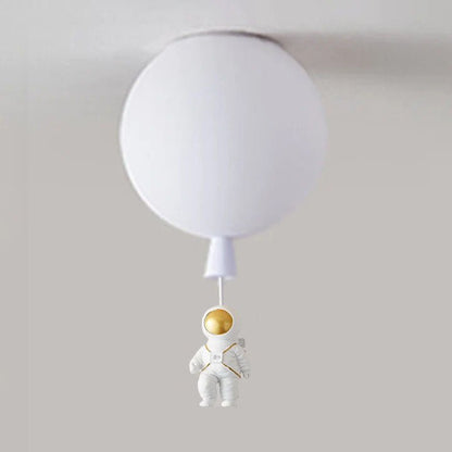 Plafon LED Księżyc i Astronauta z Oprawą E27 do Pokoju Dziecięcego