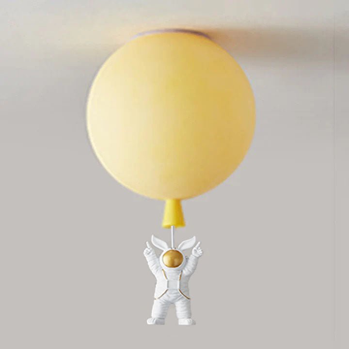 Plafon LED Księżyc i Astronauta z Oprawą E27 do Pokoju Dziecięcego