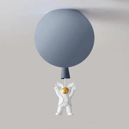 Plafon LED Księżyc i Astronauta z Oprawą E27 do Pokoju Dziecięcego