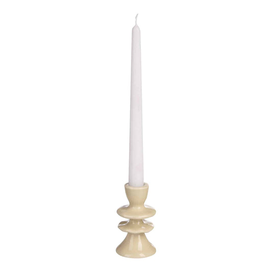 Ceramiczne świeczniki ryflowane (2 szt.)