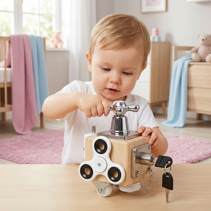 Cube sensoriel Montessori
