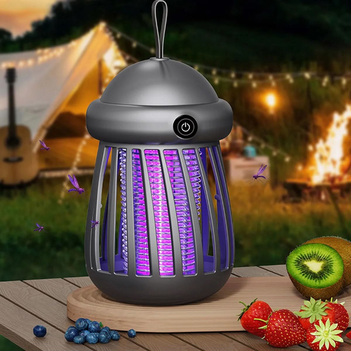 Lampa UV na Komary z Siatką Elektryczną 3000V i Ładowaniem USB