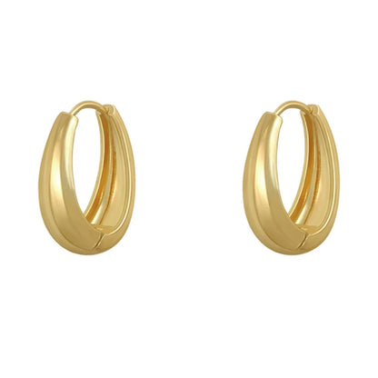 Boucles d’oreilles créoles rondes dorées