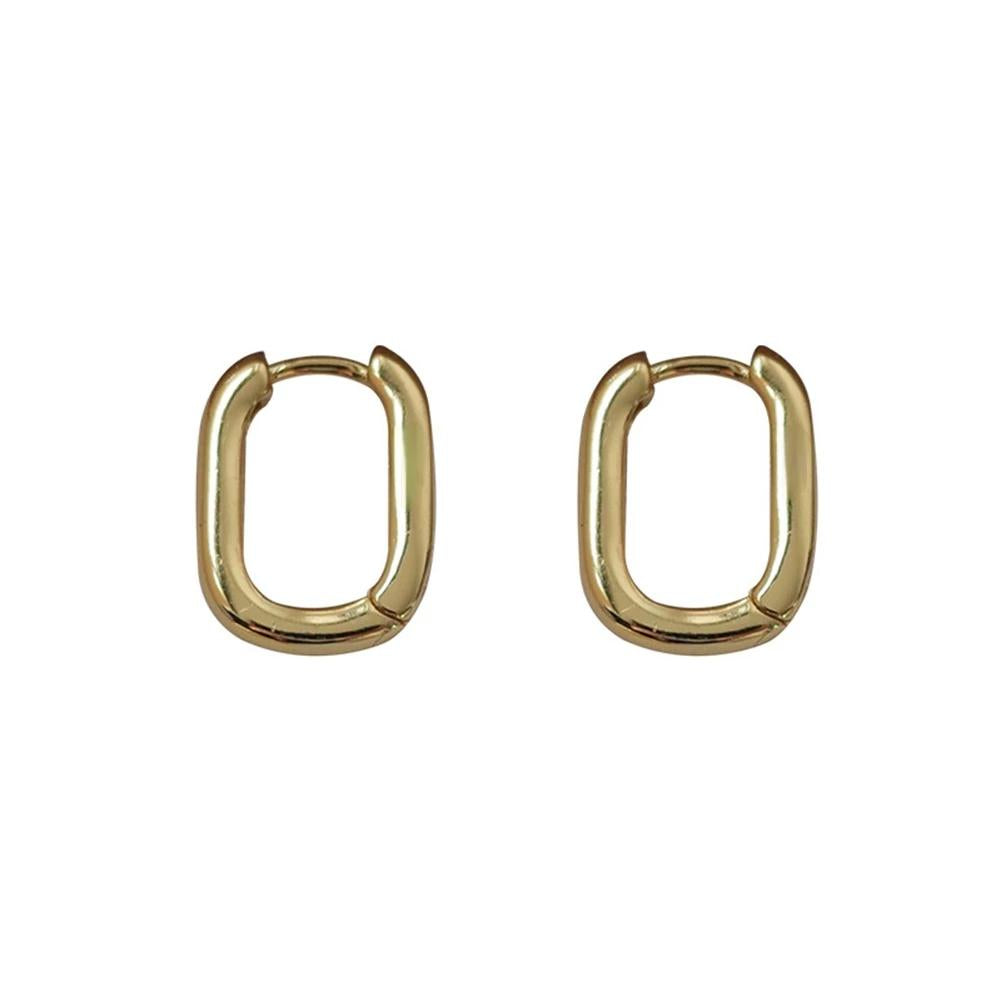 Clous d’oreilles géométriques dorés