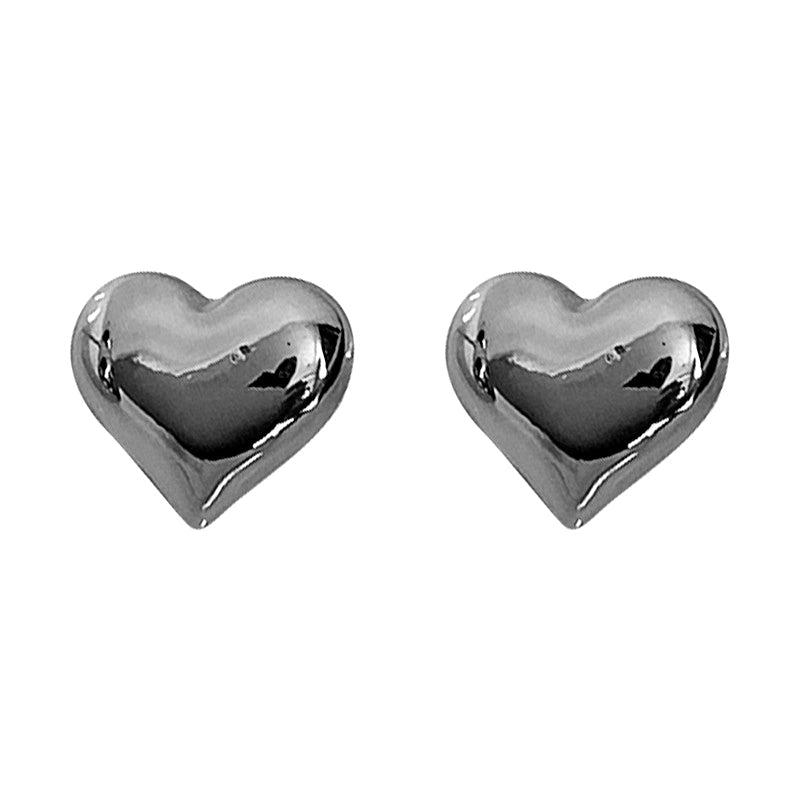 Clous d’oreilles cœur bicolores