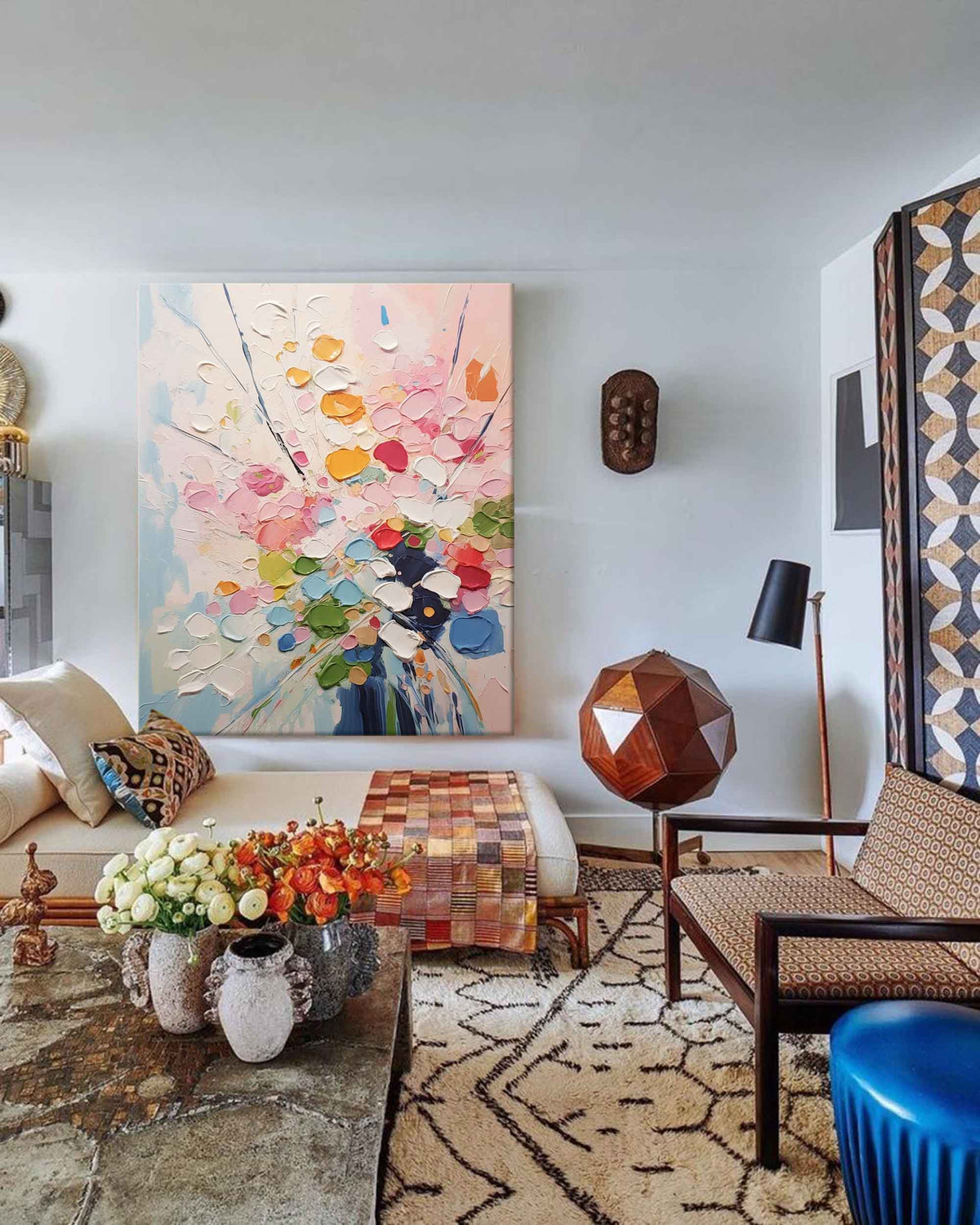 Abstract bouquet of flowers painting