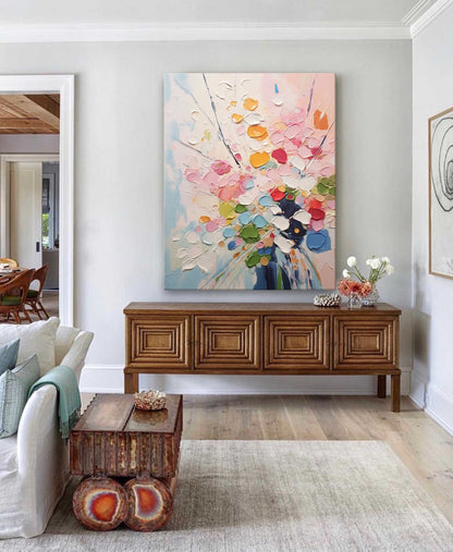 Abstract bouquet of flowers painting