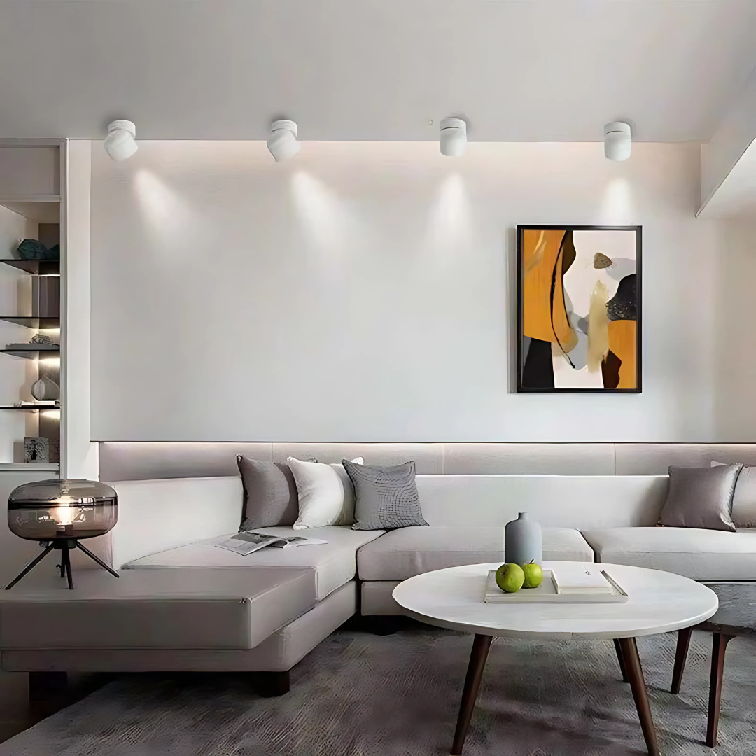 Rotating LED ceiling spotlight
