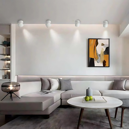 Rotating LED ceiling spotlight