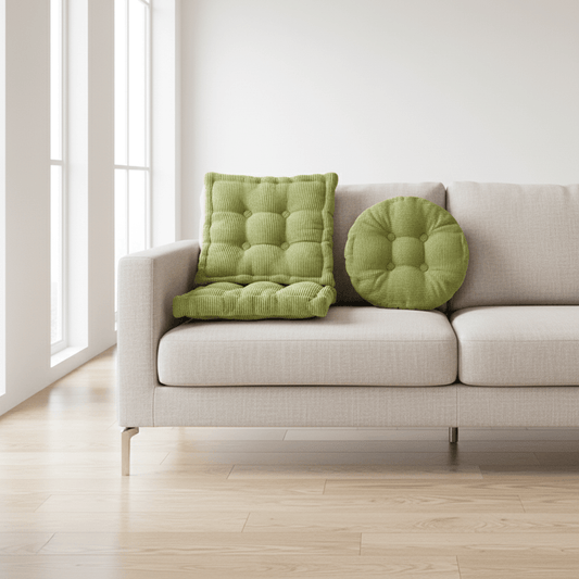 Square seat cushion with a handle