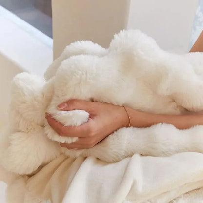 Double-layered fur blanket