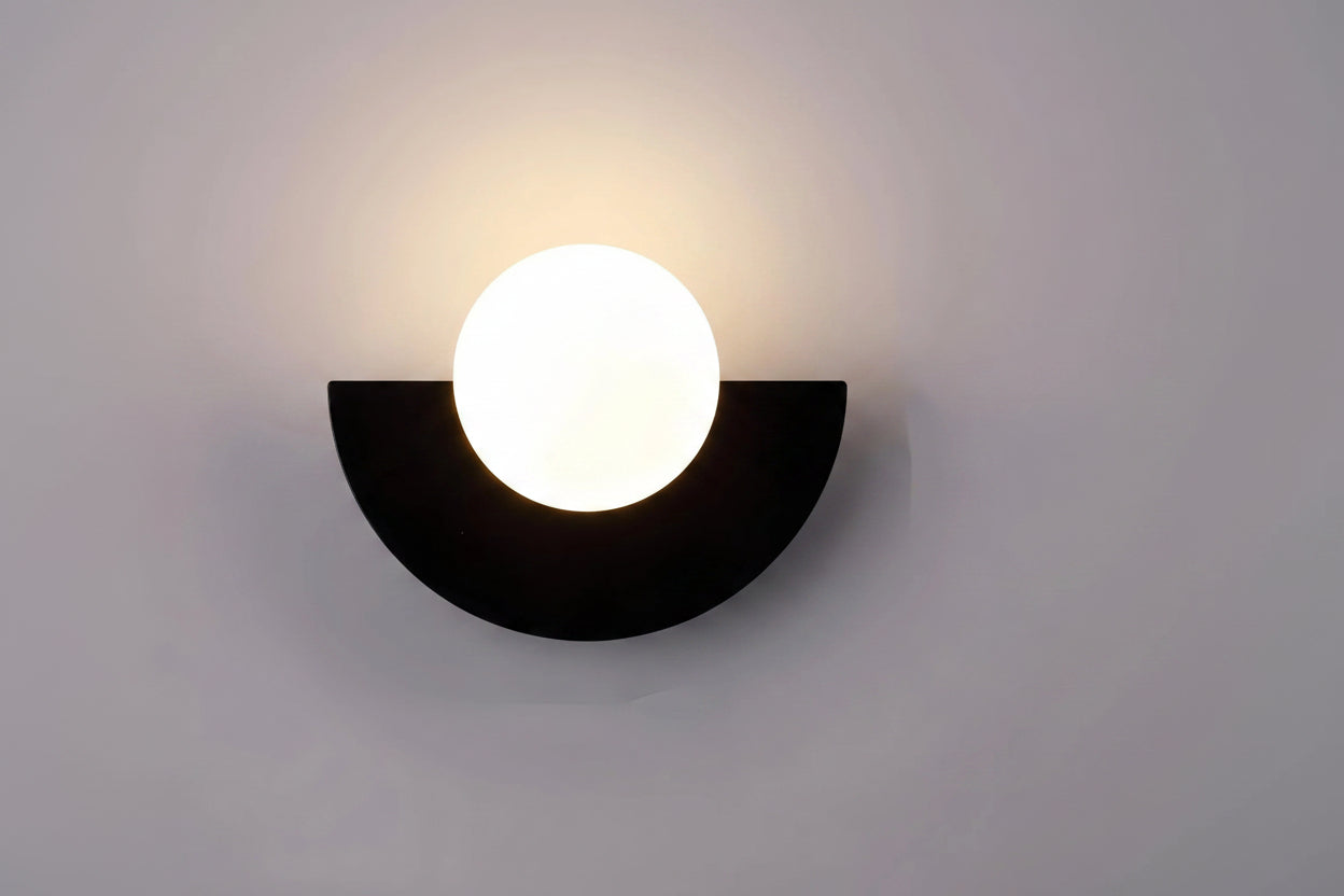 Kinkiet ścienny LED G9 półokrągły metalowy do oświetlenia wnętrz 3–5 m²