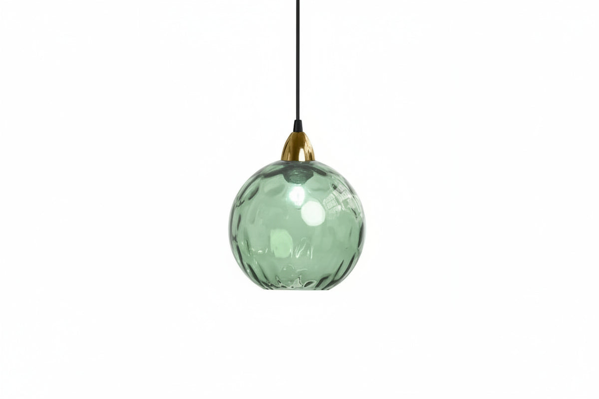 Kulista lampa wisząca szklana