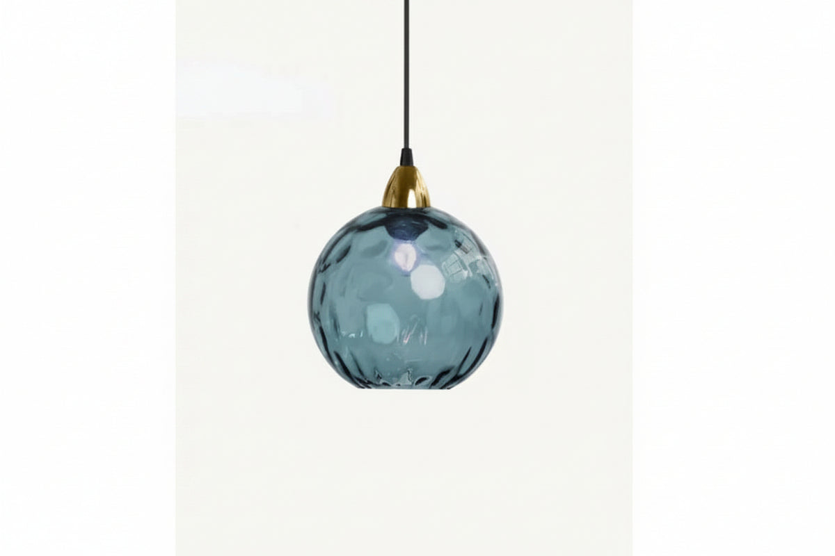 Kulista lampa wisząca szklana
