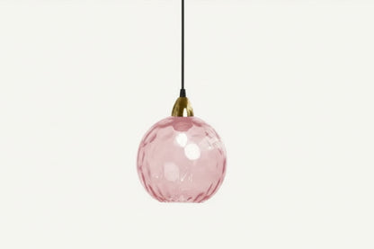 Kulista lampa wisząca szklana